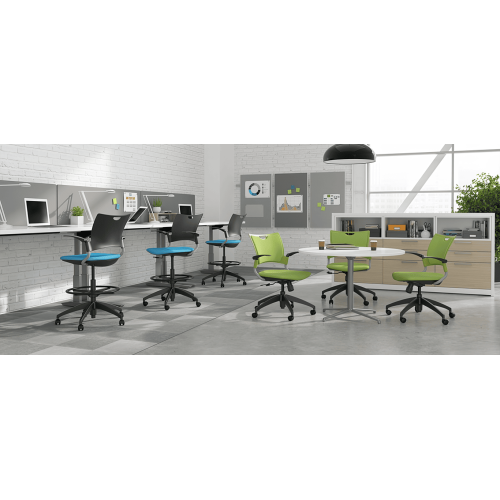 Bella Chair Model 1310 by 9to5 Seating in Orange-3