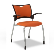 Bella Chair Model 1310 by 9to5 Seating in Orange