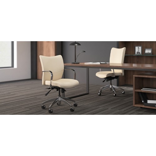 Bristol Chair Model 2360 by 9to5 Seating in White-4
