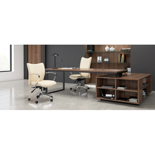 Bristol Chair Model 2360 by 9to5 Seating in White-3