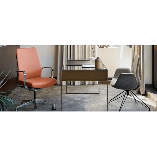 Mila chair model 3760 UB by 9to5 Seating in white-2