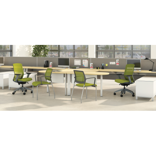 Neo Chair Model 3160 CY30 by 9to5 Seating in Orange-2