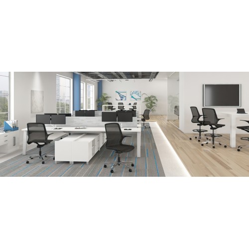 Omnia Chair Model 2860 by 9to5 Seating in Black-2