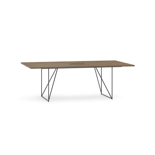 AIR conference table by Narbutas in dark walnut colour with dimensions 220x130x74 cm