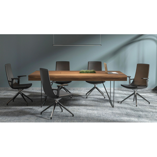 AIR conference table by Narbutas in dark walnut colour with dimensions 220x130x74 cm-4