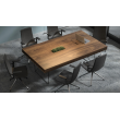AIR conference table by Narbutas in dark walnut colour with dimensions 220x130x74 cm-1