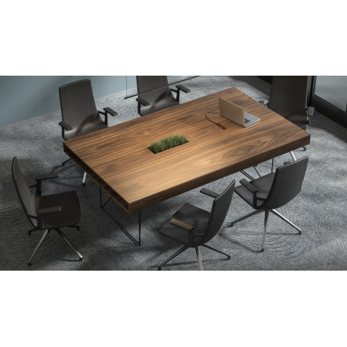 AIR conference table by Narbutas in dark walnut colour with dimensions 220x130x74 cm-1