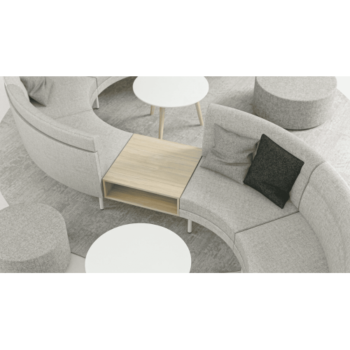 Three-seater sofa ARCIPELAGO from Narbutas in dusty pink with dimensions 200x70x83 cm and backrest height 42 cm-4