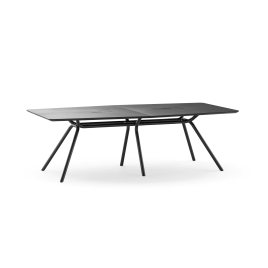 Meeting table for ARQUS company executives from Narbutas in black with dimensions 240x120x76 cm