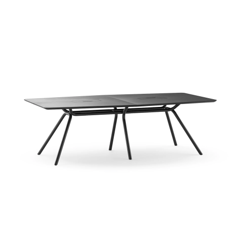 Meeting table for ARQUS company executives from Narbutas in black with dimensions 240x120x76 cm