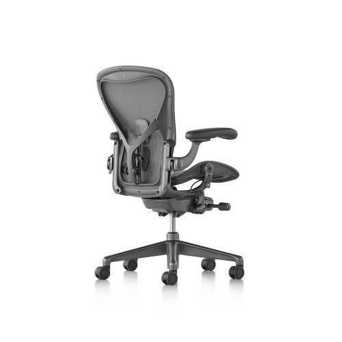 Aeron Remastered - Office chair size B, Dark carbon, metal base-3