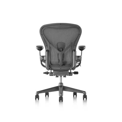 Aeron Remastered - Office chair size B, Dark carbon, metal base-4