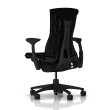 Embody office chair, on castors, graphite frame, charcoal fabric, 3011-1
