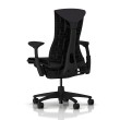 Embody office chair, on castors, graphite frame, carbon fabric, 3512-1