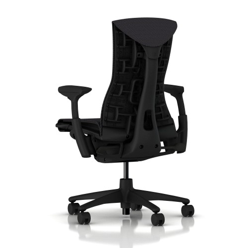 Embody office chair, on castors, graphite frame, carbon fabric, 3512-1