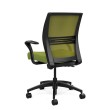 SitOnIt Amplify task chair with medium back, mesh back, green fabric seat, black frame, on wheels-4