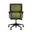 SitOnIt Amplify task chair with medium back, mesh back, green fabric seat, black frame, on wheels-3