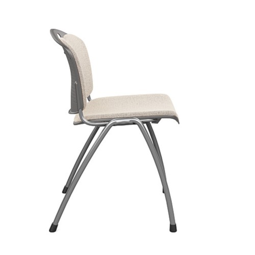 Anytime multipurpose chair by SitOnIt in beige with upholstered back and seat-1