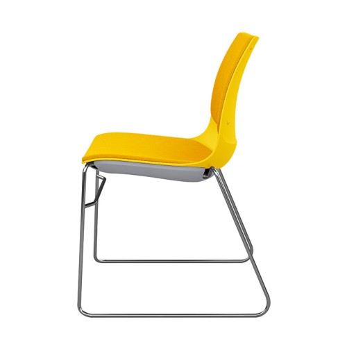 SitOnIt Baja Wire Rod Multi-Purpose Chair in Yellow with Upholstered Back and Seat-3