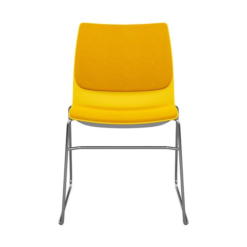 SitOnIt Baja Wire Rod Multi-Purpose Chair in Yellow with Upholstered Back and Seat-4