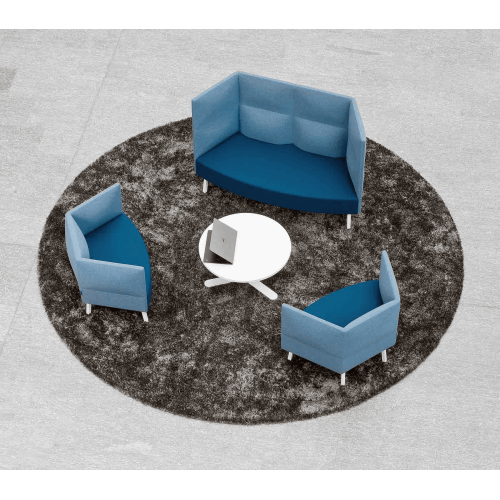 A lounge chair with CUMULUS panels from Narbutas in yellow with dimensions 107x69x78 cm and a backrest height of 42 cm-1