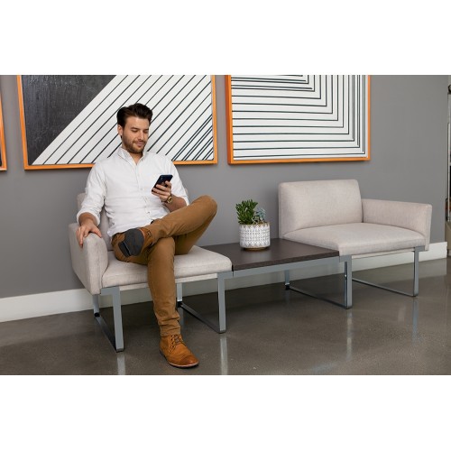 SitOnIt Cameo Modular Single Lounge Seat in Orange Without Armrests-7