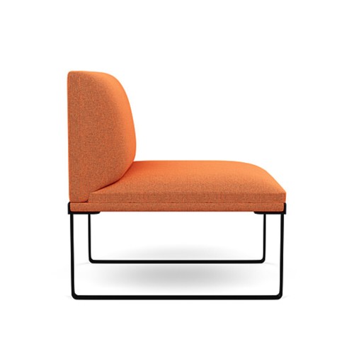 SitOnIt Cameo Modular Single Lounge Seat in Orange Without Armrests-1