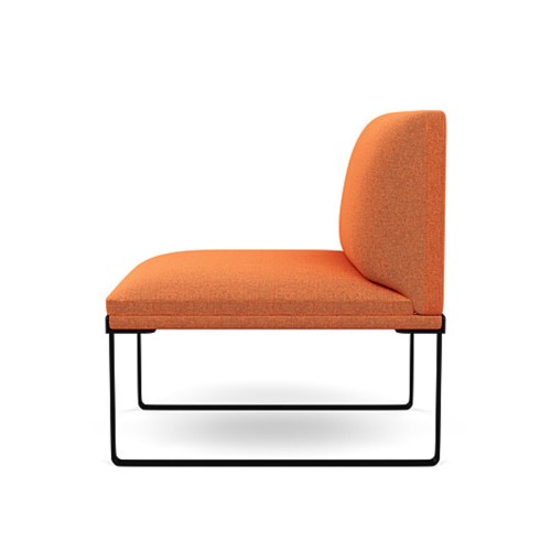 SitOnIt Cameo Modular Single Lounge Seat in Orange Without Armrests-3