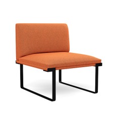 SitOnIt Cameo Modular Single Lounge Seat in Orange Without Armrests
