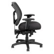 Office chair on castors, Apollo medium back rest, fabric on the seat, backrest - mesh, black color-3