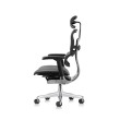 Office chair on castors, Ergohuman leather with headrest, black color-5
