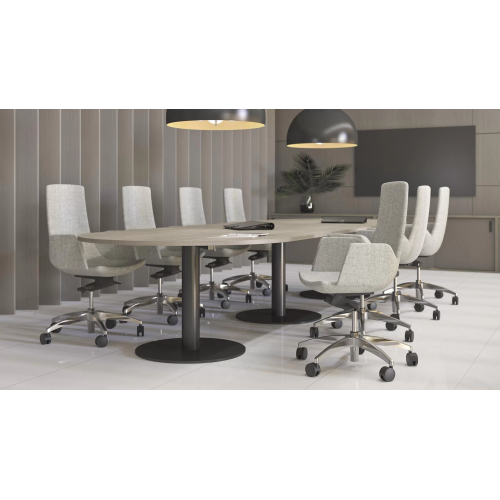 FORUM conference table by Narbutas in bleached oak colour with dimensions 420x140x74 cm-1