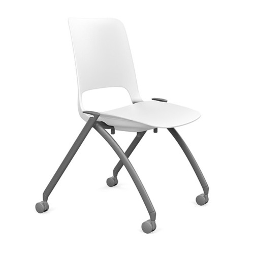 Flyte Multipurpose Stackable Chair by SitOnIt in White-1