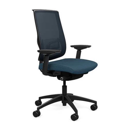 Office chair on castors - Focus 2.0 from SitOnIt, dark blue color-3