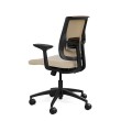 Focus 2.0 executive chair by SitOnIt with medium back, back material - mesh, seat - beige fabric, black frame, on wheels-3