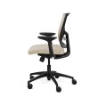 Focus 2.0 executive chair by SitOnIt with medium back, back material - mesh, seat - beige fabric, black frame, on wheels-4