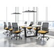 Focus 2.0 executive chair by SitOnIt with medium back, back material - mesh, seat - beige fabric, black frame, on wheels-8