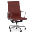 Eames - office chair on casters, high back, base - polished aluminum, fabric - red, ZMD23-2
