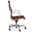 Eames - office chair on casters, high back, base - polished aluminum, fabric - red, ZMD23-3