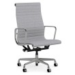 Eames - office chair on casters, high back, base - polished aluminum, fabric - gray, 8MD04-2