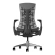 Embody - office chair on casters, base - Graphite / Titanium, fabric - light gray, HA09-3