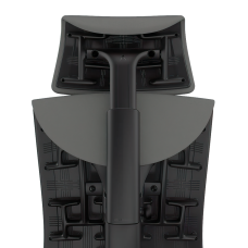 Headrest for Embody chair, black, made of Rhythm fabric