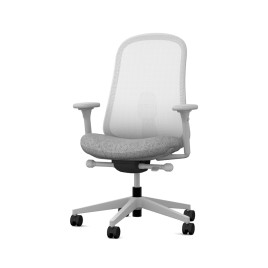 Lino - office chair on casters, base - gray, gray fabric, 1ZGF88
