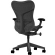 Mirra 2 - office chair on casters, base - black, fabric - gray-1