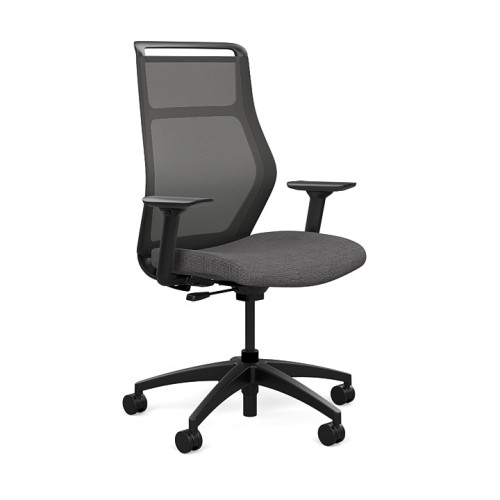 Office chairs on castors Hexy from SitOnIt, dark grey-4
