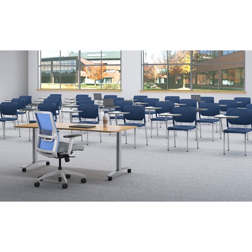 Multifunctional Inflex 4-legged chair by SitOnIt in blue-6