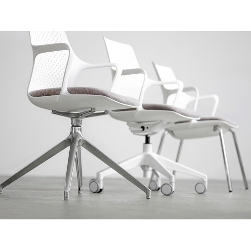 Ioniq guest chair by SitOnIt with yellow upholstery-7