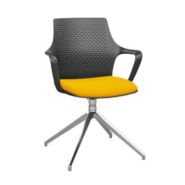 Ioniq guest chair by SitOnIt with yellow upholstery