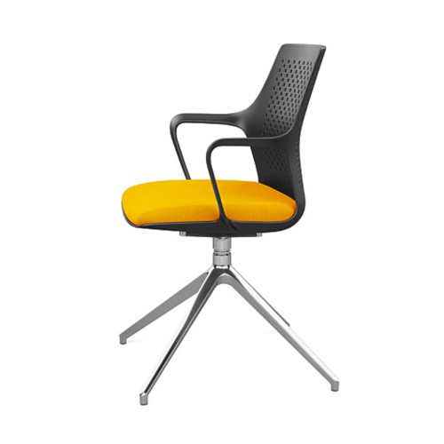 Ioniq guest chair by SitOnIt with yellow upholstery-3