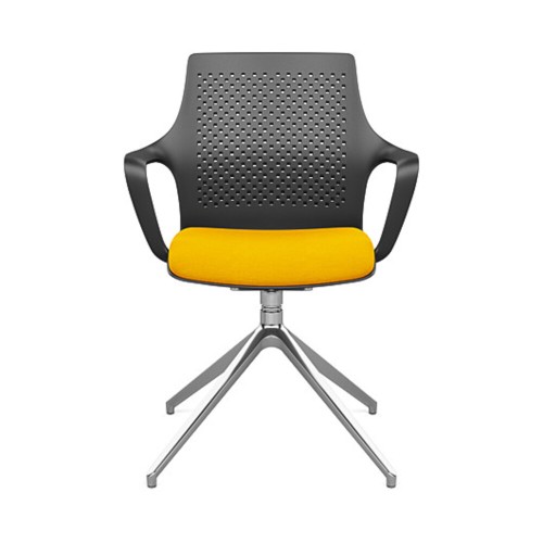 Ioniq guest chair by SitOnIt with yellow upholstery-4
